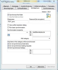 OLFolderSync screenshot
